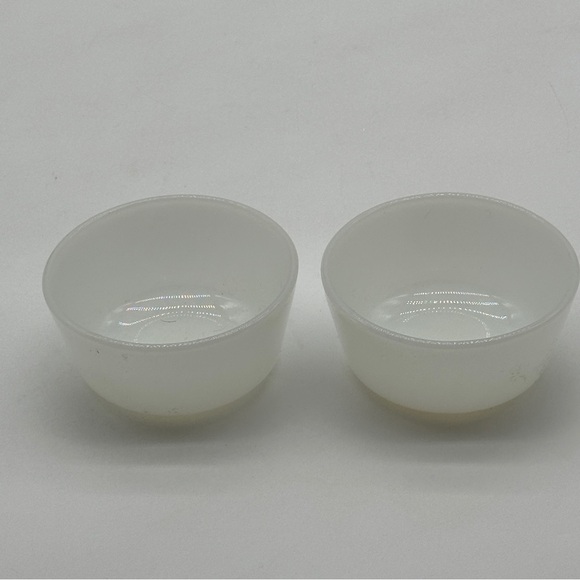 2x Anchor Hocking Custard Cup Ramekin #434 White Milk Glass - Picture 5 of 6